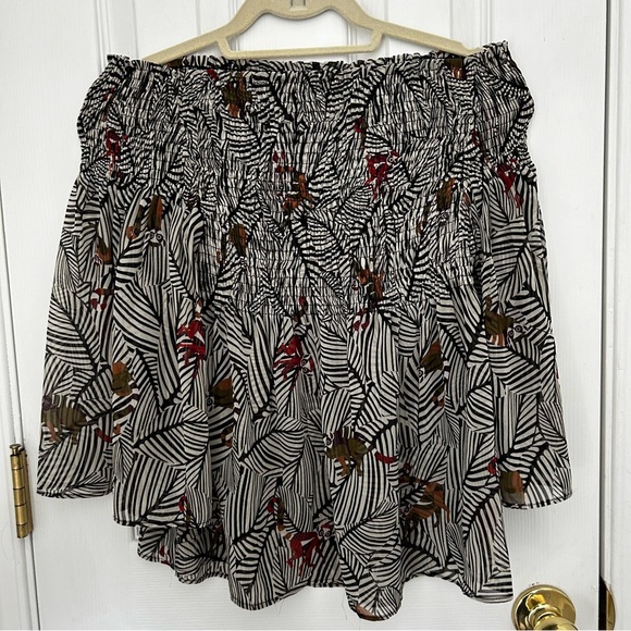 Zara Animal Print Top Size L - Picture 2 of 4